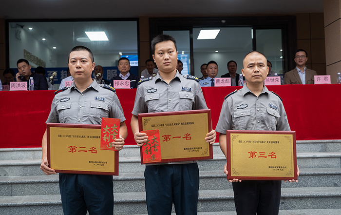 百日安全大练兵比赛团体奖合影